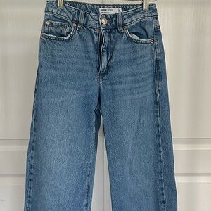 Garage Denim Blue Wide Leg Jeans